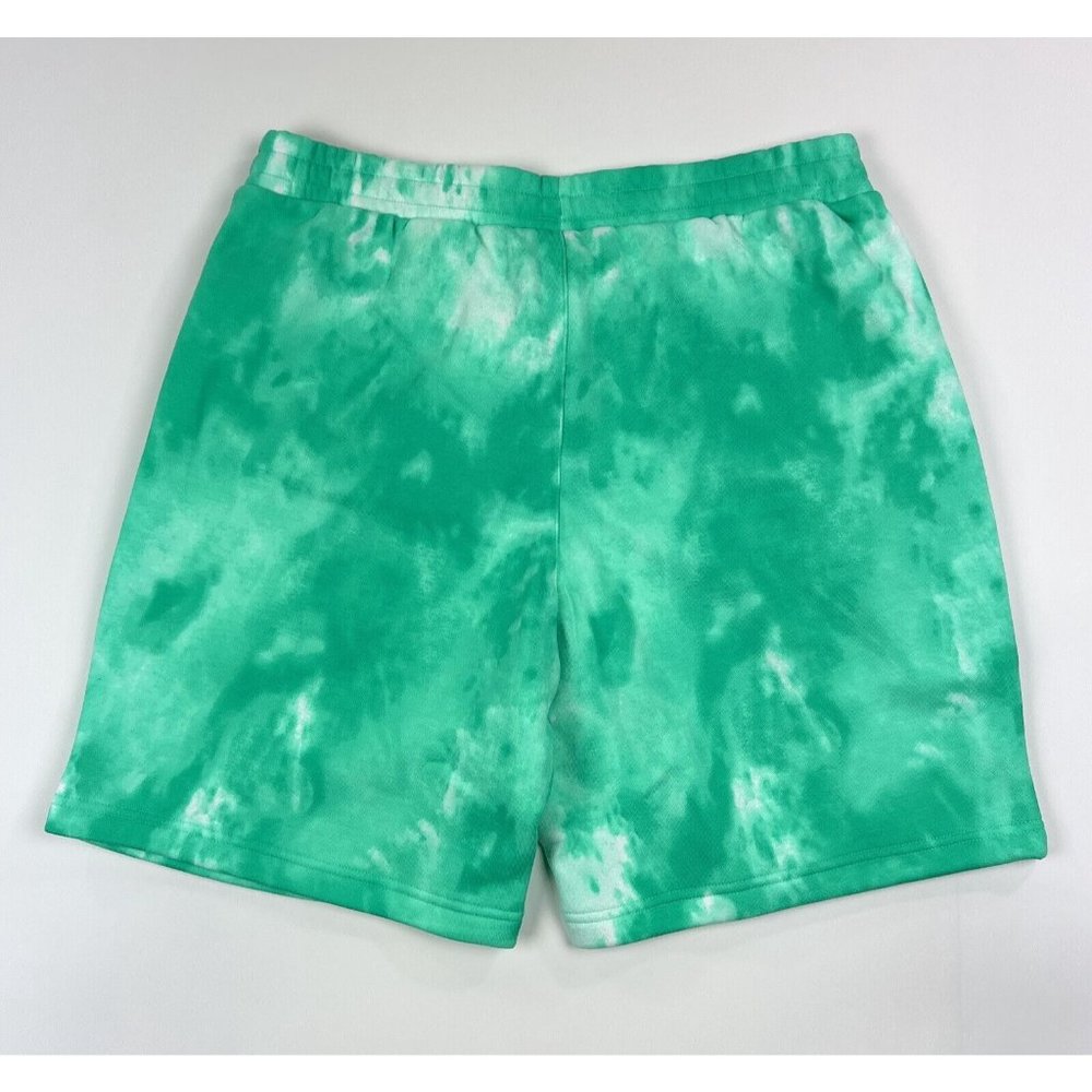 🛑SOLD🛑 Adidas Essentials Tie Dye Green White Mens Large Sweat Shorts Athletic - Picture 9 of 9